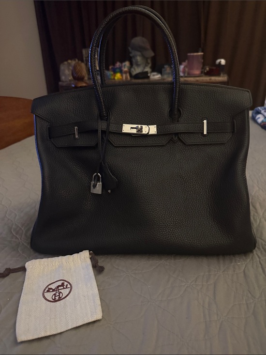 None Handbags - Black Leather woman Tote Bag with Silver Hardware